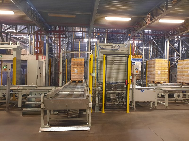 trasportatori a rulli per pallet